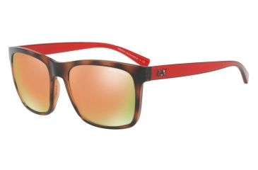 Image of Armani Exchange AX4063S Single Vision Prescription Sunglasses AX4063S-82154Z-57 - Lens Diameter 57 mm, Frame Color Tr Champagne/top Matte Havana