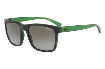 Image of Armani Exchange AX4063S Single Vision Prescription Sunglasses AX4063S-82188E-57 - Lens Diameter 57 mm, Frame Color Military Green/top Matte Black