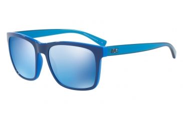 Image of Armani Exchange AX4063S Single Vision Prescription Sunglasses AX4063S-821996-57 - Lens Diameter 57 mm, Frame Color Electric Blue/top Matte Blue