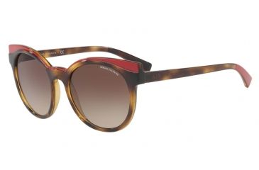Image of Armani Exchange AX4064S Single Vision Prescription Sunglasses AX4064S-822413-53 - Lens Diameter 53 mm, Frame Color Havana Red