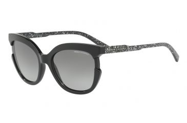 Image of Armani Exchange AX4065S Single Vision Prescription Sunglasses AX4065S-815811-55 - Lens Diameter 55 mm, Frame Color Black