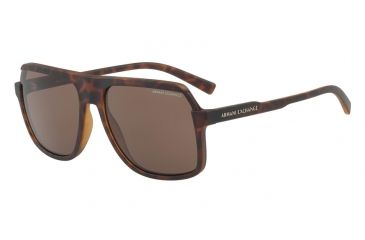 Image of Armani Exchange AX4066S Progressive Prescription Sunglasses AX4066S-802973-58 - Lens Diameter 58 mm, Frame Color Matte Havana