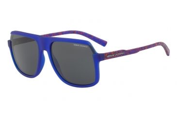 Image of Armani Exchange AX4066S Progressive Prescription Sunglasses AX4066S-818387-58 - Lens Diameter 58 mm, Frame Color Matte Navy Blue