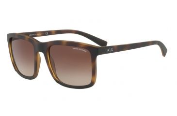 Image of Armani Exchange AX4067S Progressive Prescription Sunglasses AX4067S-823113-55 - Lens Diameter 55 mm, Frame Color Matte Havana Black