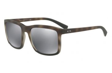 Image of Armani Exchange AX4067SF Progressive Prescription Sunglasses AX4067SF-82296G-55 - Lens Diameter 55 mm, Frame Color Matte Grey Havana/mt Black
