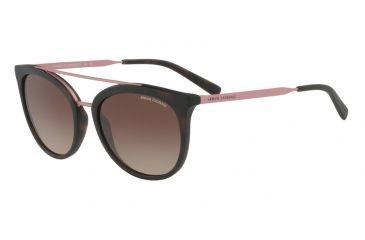 Image of Armani Exchange AX4068S Single Vision Prescription Sunglasses AX4068S-802913-55 - Lens Diameter 55 mm, Frame Color Matte Havana