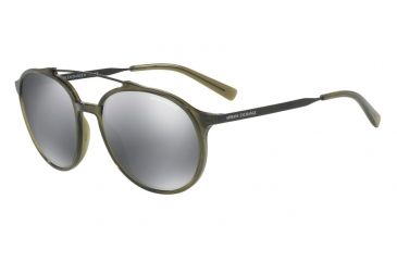 Image of Armani Exchange AX4069S Bifocal Prescription Sunglasses AX4069S-82426G-57 - Lens Diameter 57 mm, Frame Color Transparent Army Green