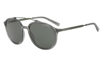Image of Armani Exchange AX4069S Bifocal Prescription Sunglasses AX4069S-82439A-57 - Lens Diameter 57 mm, Frame Color Transparent Dark Grey