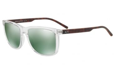 Image of Armani Exchange AX4070S Progressive Prescription Sunglasses AX4070S-82356R-57 - Lens Diameter 57 mm, Frame Color Transparent Grystal