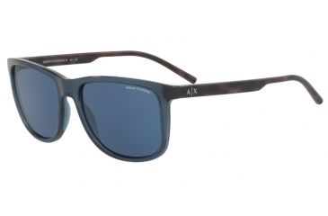 Image of Armani Exchange AX4070S Progressive Prescription Sunglasses AX4070S-823880-57 - Lens Diameter 57 mm, Frame Color Transparent Blue Dress