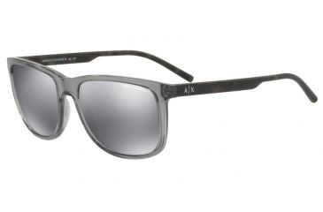 Image of Armani Exchange AX4070S Progressive Prescription Sunglasses AX4070S-82396G-57 - Lens Diameter 57 mm, Frame Color Transparent Magnet Grey