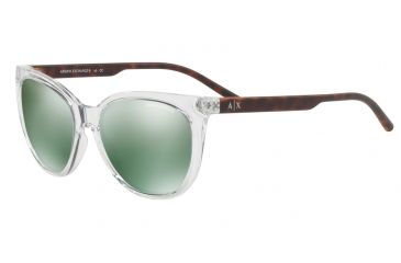 Image of Armani Exchange AX4072S Progressive Prescription Sunglasses AX4072S-82356R-55 - Lens Diameter 55 mm, Frame Color Transparent Crystal