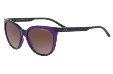 Image of Armani Exchange AX4072S Progressive Prescription Sunglasses AX4072S-823613-55 - Lens Diameter 55 mm, Frame Color Transparent Purple