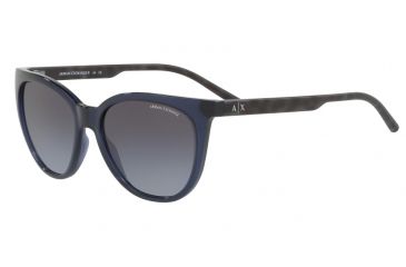Image of Armani Exchange AX4072S Progressive Prescription Sunglasses AX4072S-82378G-55 - Lens Diameter 55 mm, Frame Color Transparent Blue