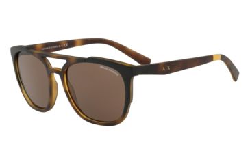 Image of Armani Exchange AX4076S Bifocal Prescription Sunglasses, 56mm, Matte Havana Brown, AX4076S-802973-56-BI