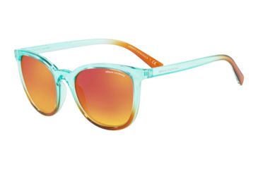 Image of Armani Exchange AX4077S Bifocal Prescription Sunglasses AX4077S-82566Q-55 - Lens Diameter 55 mm, Frame Color Transp Blue/Transp Orange