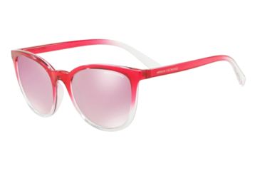 Image of Armani Exchange AX4077SF Progressive Prescription Sunglasses, 56mm, Transparent Pink/Crystal, AX4077SF-82547V-56-PRO