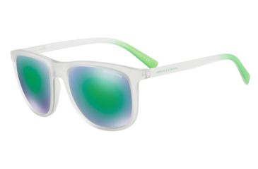 Image of Armani Exchange AX4078S Progressive Prescription Sunglasses AX4078S-82583R-56 - Lens Diameter 56 mm, Frame Color Matte Crystal