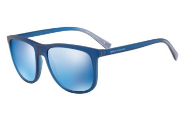 Image of Armani Exchange AX4078S Progressive Prescription Sunglasses, 56mm, Matte Transp Navy, AX4078S-825955-56-PRO