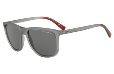 Image of Armani Exchange AX4078S Progressive Prescription Sunglasses, 56mm, Matte Transparent Smoke, AX4078S-826081-56-PRO