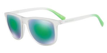 Image of Armani Exchange AX4078SF Prescription Sunglasses AX4078SF-82583R-56 - Lens Diameter 56 mm, Frame Color Matte Crystal