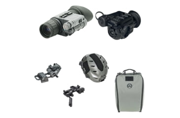 Image of Armasight MNVD-51/Sidekick Bundle, Pinnacle Gen 3 Ghost White Phosphor IIT NVM, 320 TMM, XL Helmet, Gray