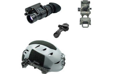 Image of Armasight PVS-14 Premium Kit - PVS-14 Gen 3 Bravo Ghost White NV Monocular Blk, Wilcox G95 Mount Gry, Wilcox PVS-14 J-Arm Blk, OG Helmet Bag Gry, TW EXFIL LTP Helmet Rail 3.0, XL Gry