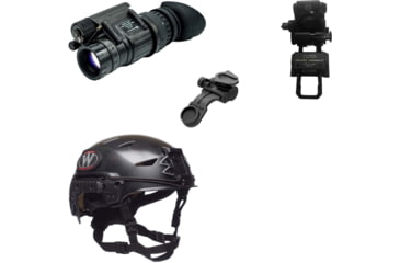 Image of Armasight PVS-14 Premium Kit - PVS-14 Gen 3 Bravo Ghost White NV Monocular, Wilcox G24 Mount, Wilcox PVS-14 J-Arm, TW EXFIL LTP Helmet Rail 3.0, M/L, Black