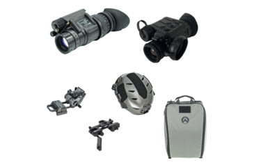 Image of Armasight PVS-14/Sidekick Bundle, 2376 Gen 3 Ghost White Phosphor IIT NVM - Black, 640 TMM, M/L Helmet