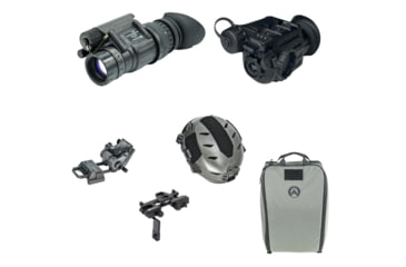 Image of Armasight PVS-14/Sidekick Bundle, Gen 3 Ghost White Phosphor IIT NVM - Black, 320 TMM, XL Helmet