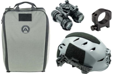 Image of Armasight PVS-31 Premium Kit - Armasight PVS-31 Pinnacle Elite Gen 3 Ghost White, Armasight by OTTE GEAR Helmet Bag, and Team Wendy EXFIL LTP Helmet Rail 3.0, M/L, Gray