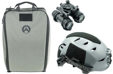 Image of Armasight PVS-31 Premium Kit - Armasight PVS-31 Pinnacle Elite Gen 3 Ghost White, Armasight by OTTE GEAR Helmet Bag, and Team Wendy EXFIL LTP Helmet Rail 3.0, XL, Gray 