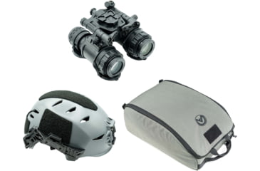 Image of Armasight PVS-31 Premium Kit - PVS-31 Pinnacle Elite Gen 3 Ghost White, Armasight by OTTE GEAR Helmet Bag, and Team Wendy EXFIL LTP Helmet Rail 3.0 XL, Gray