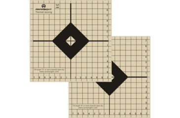 Image of Armasight Thermal Zeroing Target, 15x15cm/6x6in, Pack of 20