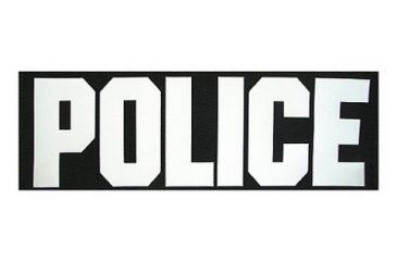 Image of Armor Express Id Tags Police Blk/wht Letters - IDTAG-POL-BW