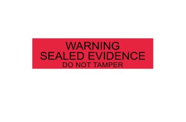 Image of Armor Forensics Warning Sealed Evidence, 250/r - 3-4200