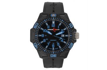 Image of Armourlite Caliber Series Blue Watch With Rubber Band, Black/Blue, Small AL611