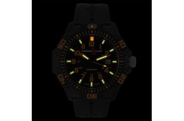 Image of Armourlite Caliber Series Orange Watch With Rubber Band, Black/Orange, Small AL612