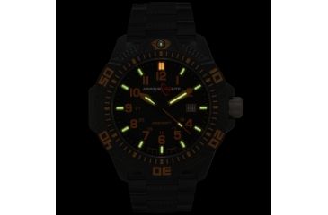 Image of Armourlite Caliber Series Orange Watch With Steel PVD Band, Black/Orange, Small AL622