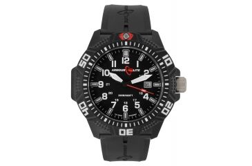 Image of Armourlite Caliber Series White Watch With Rubber Band, Black/White, Small AL613