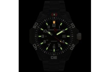 Image of Armourlite Caliber Series White Watch With Steel PVD Band, Black/White, Small AL623