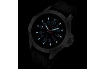 Image of Armourlite ColorBurst Shatterproof Scratch Resistant Glass Tritium Watch, Silver, Blue, Black, Small AL202