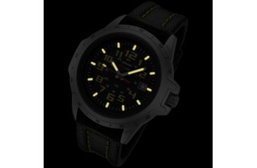 Image of Armourlite ColorBurst Shatterproof Scratch Resistant Glass Tritium Watch, Silver, Yellow, Black, Small AL204