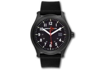Image of Armourlite Field Series AL134 Swiss Made Tritium Illuminated Watch with Shatterproof Armourglass, Black Case, Black Dial, White Numbers, 42mm, AL134