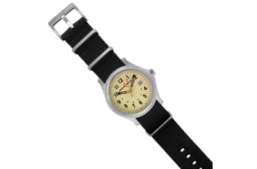 Image of Armourlite Field Series AL142 Swiss Made Tritium Illuminated Watch with Shatterproof Armourglass, Raw Steel Case, Beige Dial, 42mm, AL142