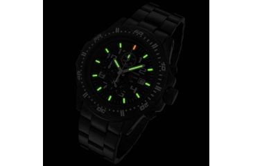 Image of Armourlite Shatterproof Scratch Resistant Glass Tritium Chronograph Watch, Black, Green, Orange, Small, High Impact AL45