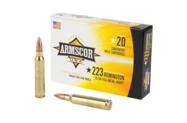 Image of Armscor Precision Inc 223 REM 55 Grain FMJ Brass Cased Rifle Ammo, ARMSFAC2231N
