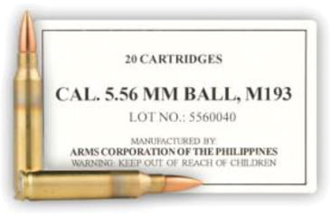 Image of Armscor Precision Inc .223 Remington 55 Grain Full Metal Jacket Centerfire Rifle Ammo, 50174