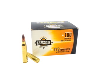 Image of Armscor Precision Inc 223REM 62 Grain FMJ Value Pack Brass Cased Rifle Ammo, 100RD BX 1200RD CASE, ARMS50448