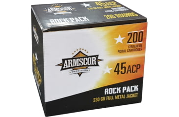 Image of Armscor Precision Inc .45 ACP 230 Grain Full Metal Jacket Brass Cased Pistol Ammo, 200 Rounds, 50093-200RD